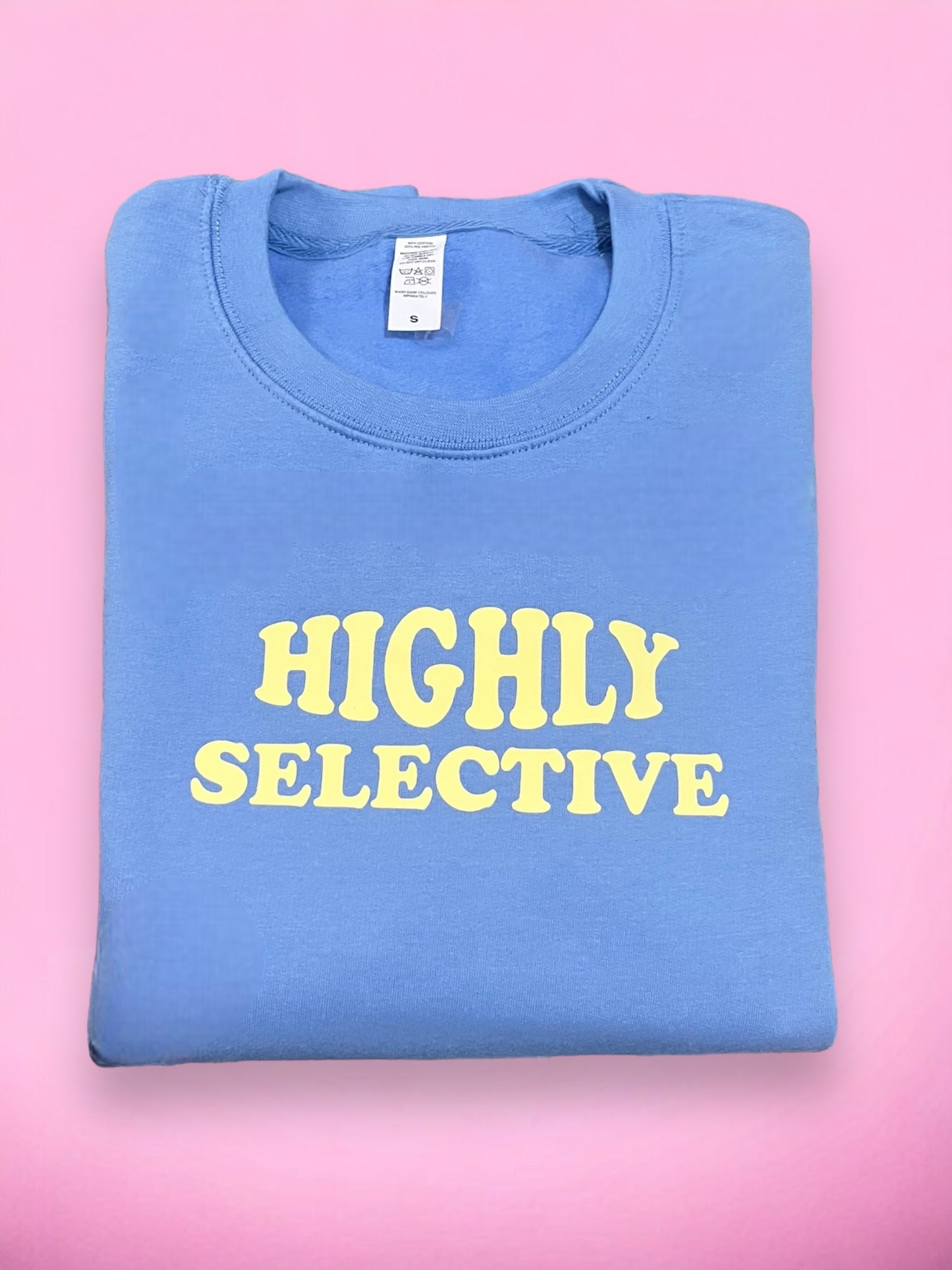 Highly Selective Sweatshirt Lemon / Cornflower Blue - SMALL