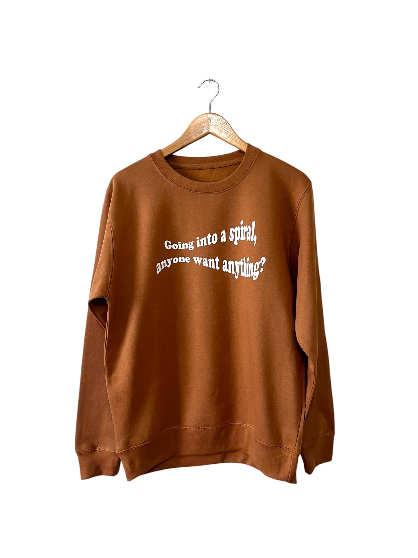 About to spiral... Sweatshirt White/Caramel Latte - S