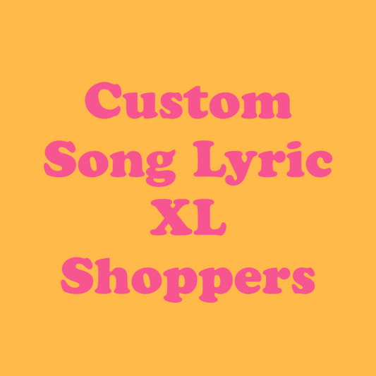 Custom Song Lyric XL Recycled Shopper