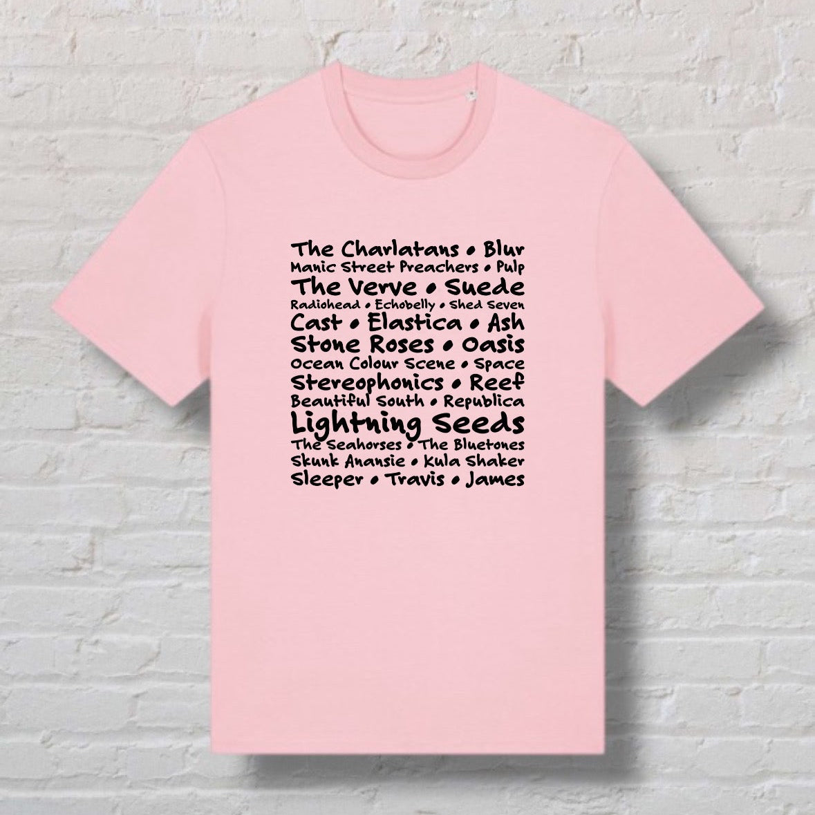 Indie Bands 100% Organic Cotton Tee