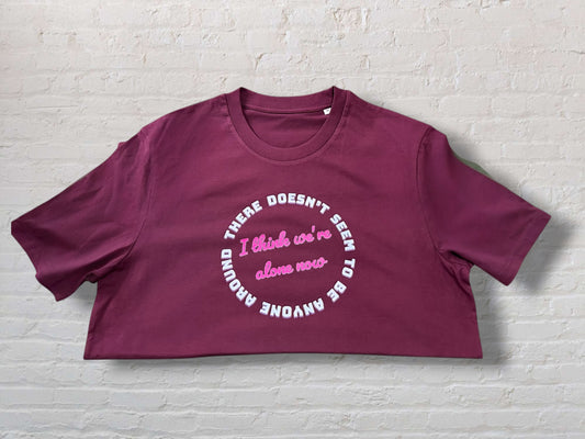 I Think We're Alone Now Tee - Plum - M