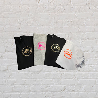 Birth Year 100% Organic Cotton Tee