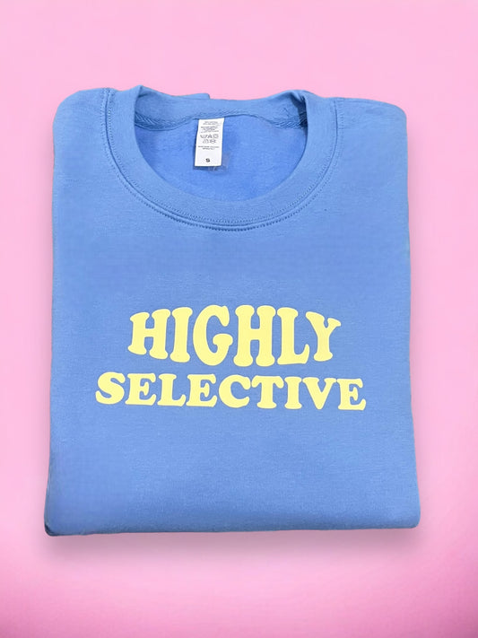 Highly Selective Sweatshirt Lemon / Cornflower Blue - SMALL