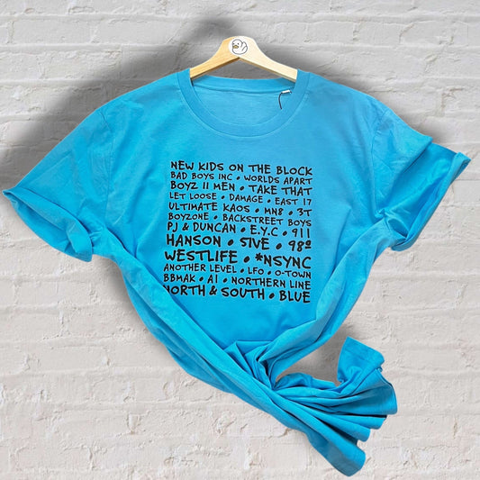 Boyband Tee - Aqua Blue 2XL