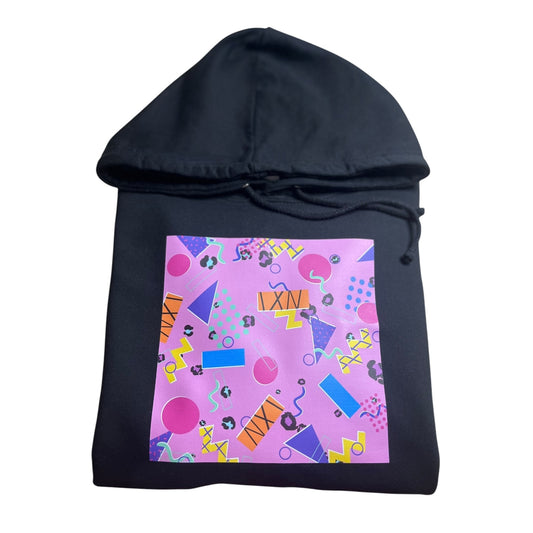90s Pattern L/W Hoodie - S