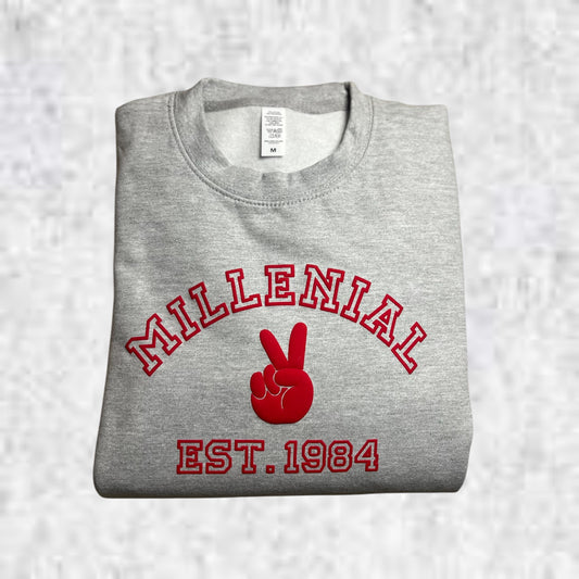 Millenial  (incorrect spelling) Sweatshirt - 1984 (M)