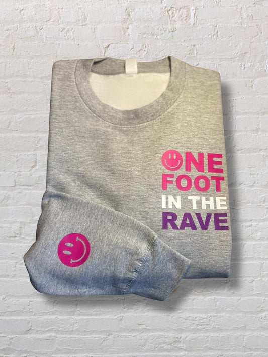 One Foot In The Rave Heather Grey Sweatshirt
