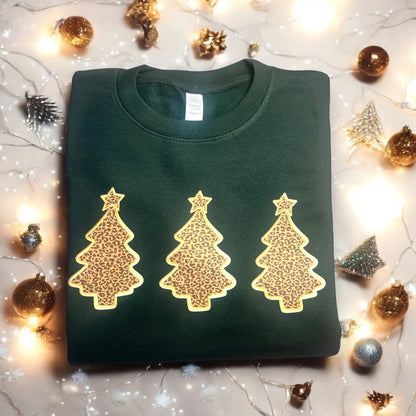 Leopard Print Christmas Tree's Sweatshirt