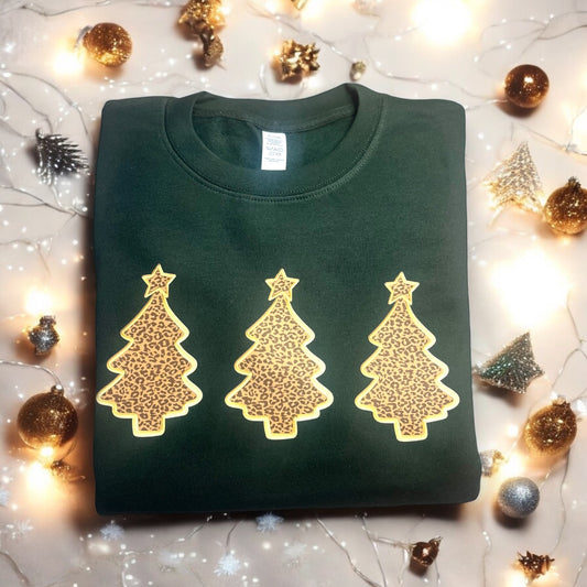 Leopard Print Christmas Tree's Sweatshirt