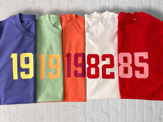 Birth Year 100% Organic Cotton Tee