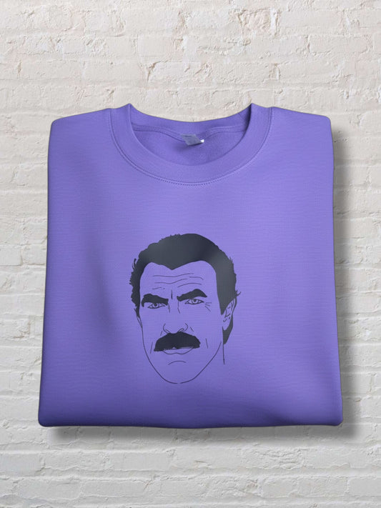Tom Selleck Sweatshirt - Digital Lavender - 2XL