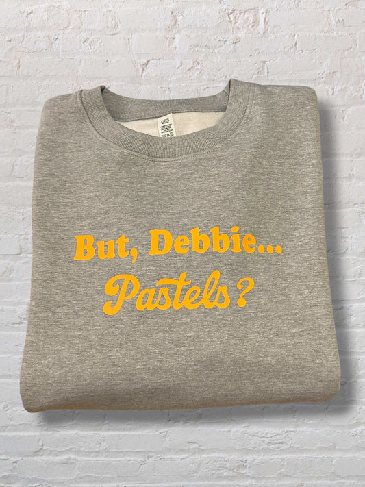 But Debbie... Heavyweight Sweatshirt - Heather Grey / Tangerine - 2XL
